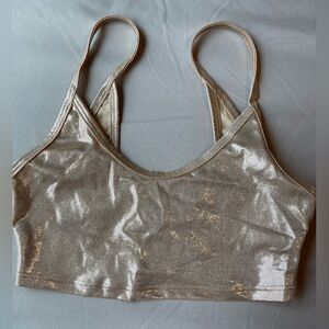 NWOT J Valentine Gold Bra Top
